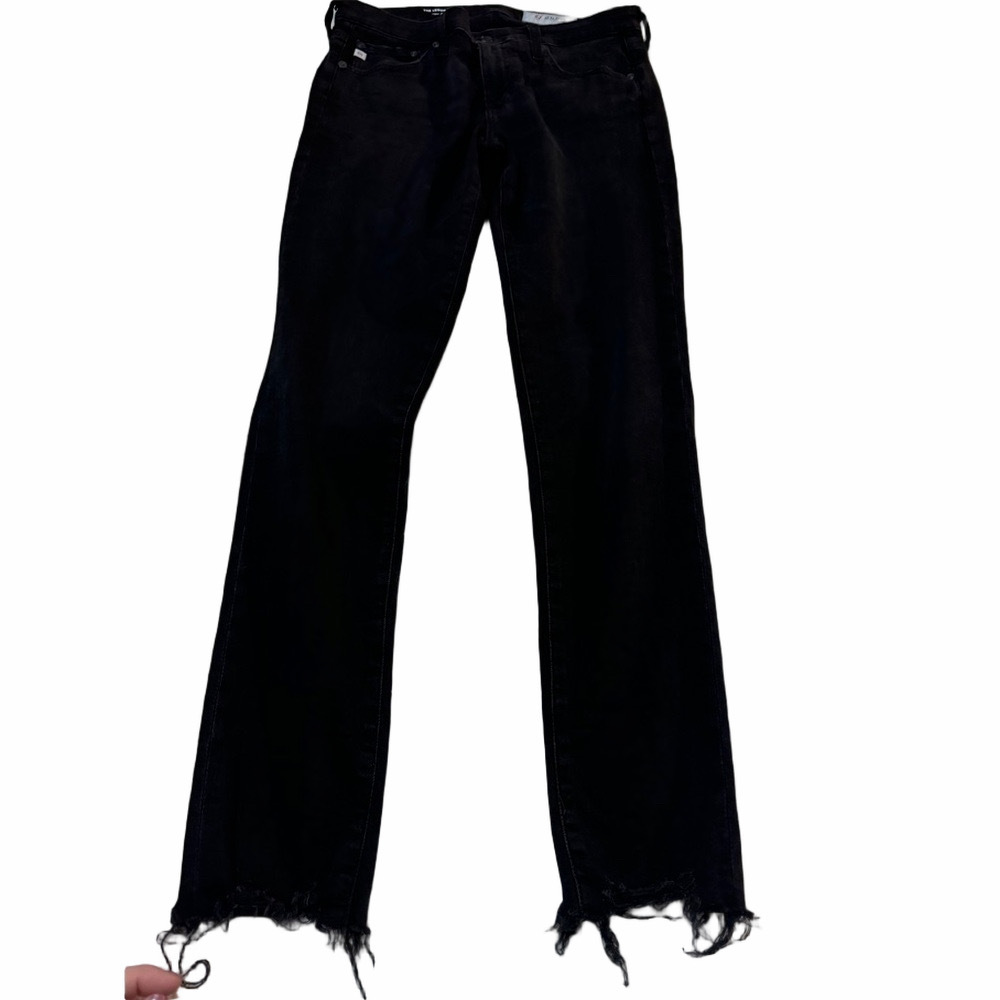 Black Distressed AG Jeans “The Legging Ankle Superskinny” size 29